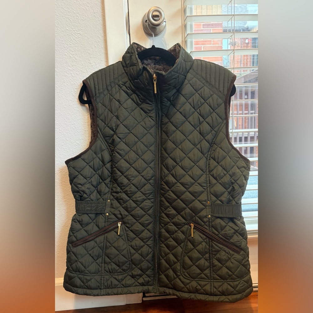 Weatherproof Quilted Dark Green Women's Vest